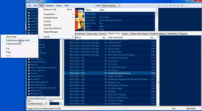 Reproductor de música Foobar2000