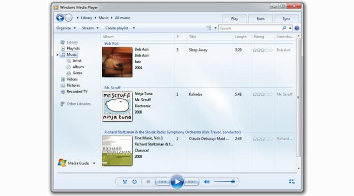 reproductor de medios de Windows