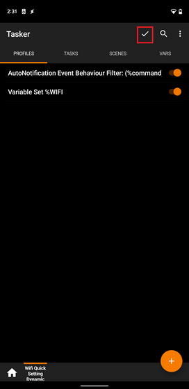 aplicar tasker del proyecto